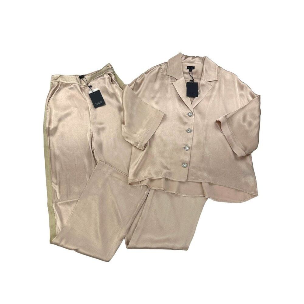 NBD - Perry Blouse & Harmony Pants in Champagne